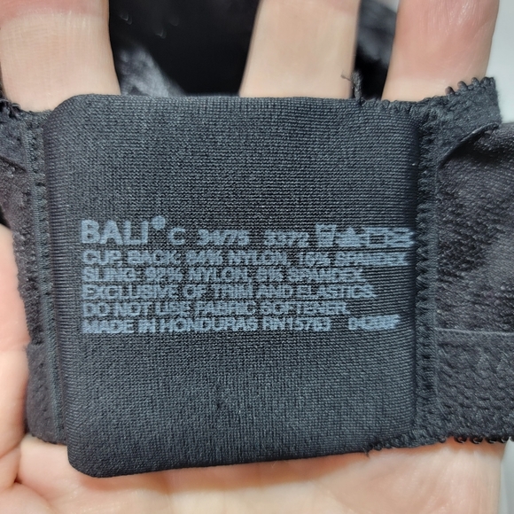 Bali Women's Black Bra Wire Free Lace Cool Comfort Classic Support Size 34C. - Picture 5 of 6